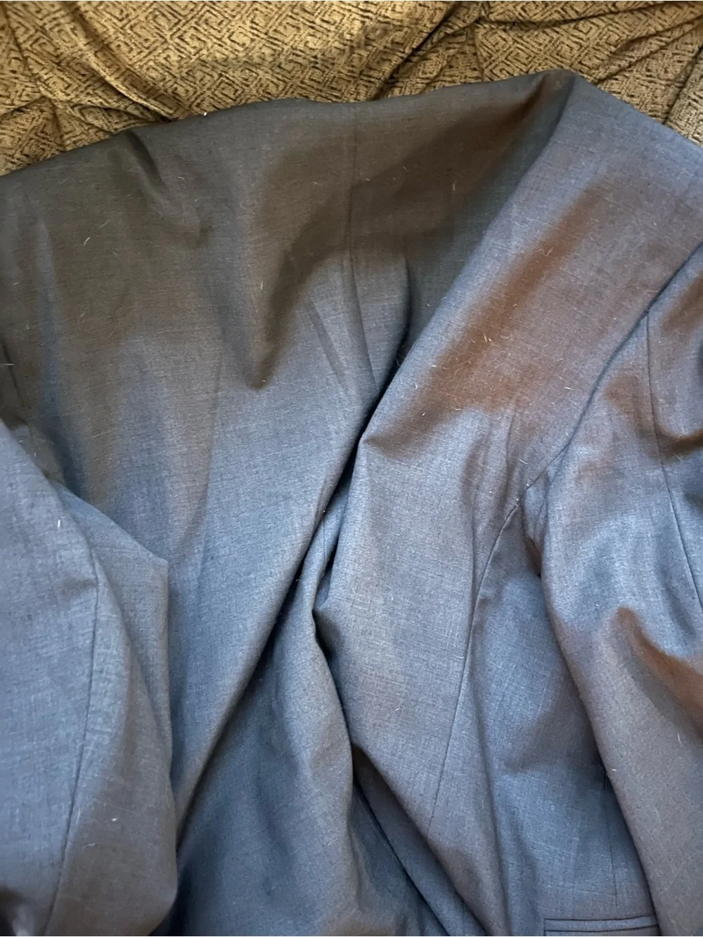 Classic Men's Charcoal Dark Gray Two-Button Blazer